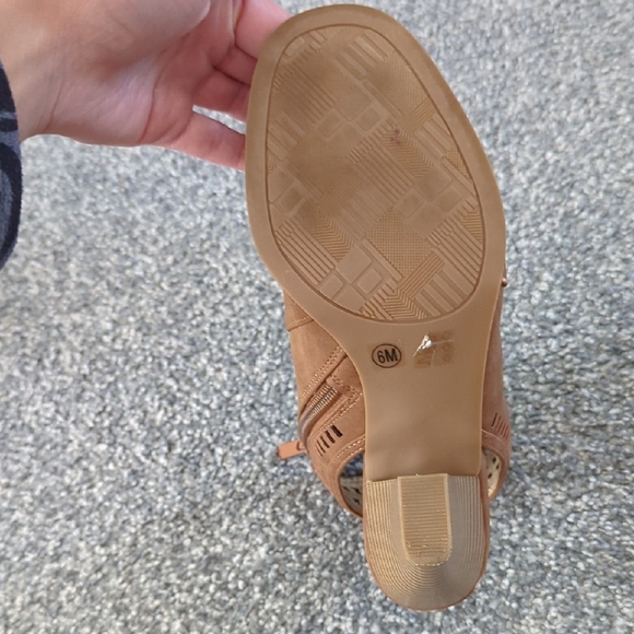 CL by Laundry Brown Peep-Toe Heeled Boots - Picture 15 of 15